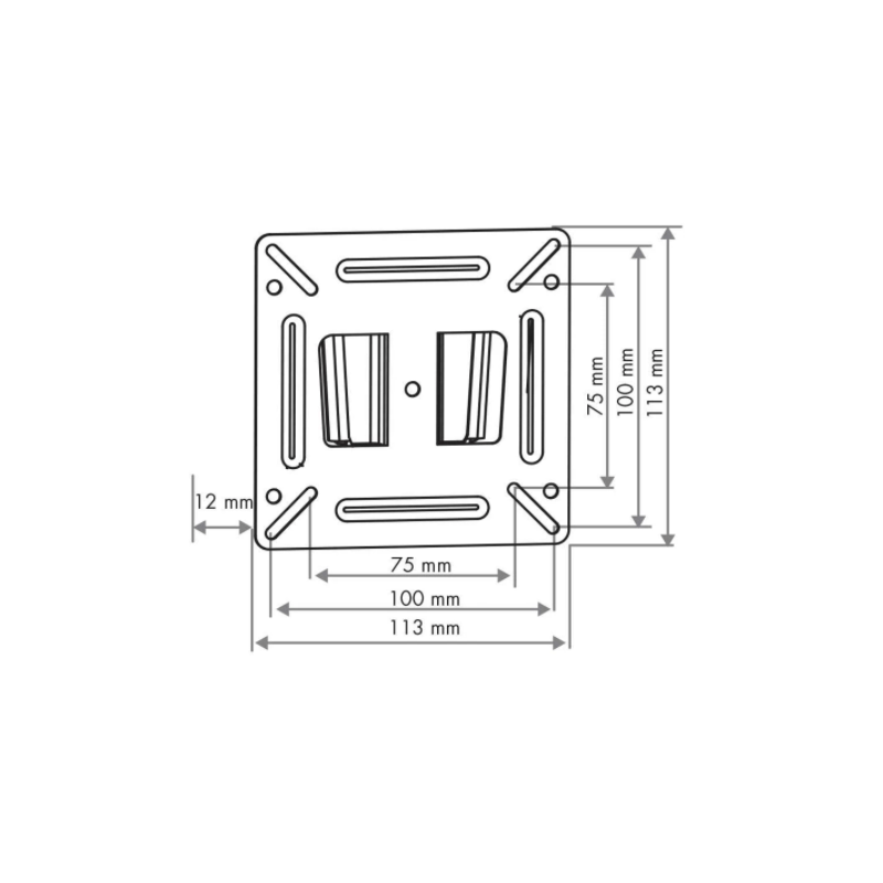 Vista 3 de Monitor Soporte para TV/Monitor, 15"-32", Máx 15kg, Fijo, Negro, Nuevo