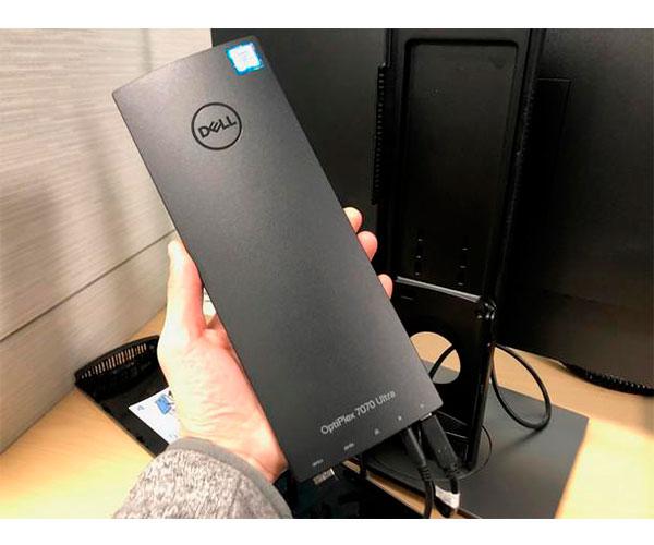 Vista 4 de Ordenador Reacondicionado MINI DELL Optiplex 7070 Ultra i5-8th / 8Gb / 256Gb SSD NVME / Win 10 Pro / Sin cable trebol